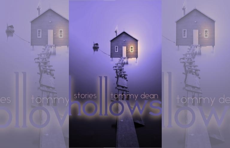 alt text: image is the cover of a book called HOLLOWS; title card for Jill Witty's new interview with Tommy Dean